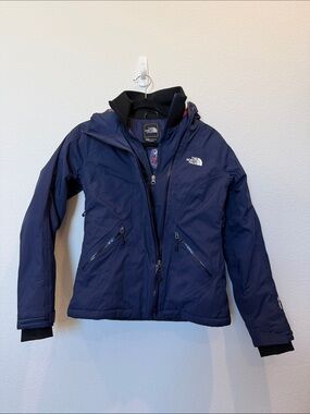 The North Face Women's Navy Insulated Ski Jacket Owl Design